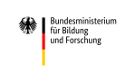 Emblem des Bundesministeriums für Bildung und Forschung mit Bundesadler und schwarz-rot-goldenem Balken